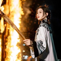 Yunnan Yi Liangshan Torch Festival dance performance costumes skirts for men and women new ethnic minority suits blue