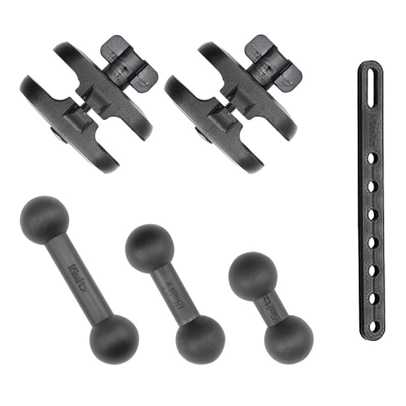 Extension rod 16mm ball head of the nine-head snake vehicle rear-view mirror holder suction cup double-sided adhesive recorder holder-Taobao