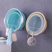  Washbasin rack Wall-mounted punch-free shelf Bathroom sticky hook strong load-bearing washbasin storage rack Bathroom basin rack