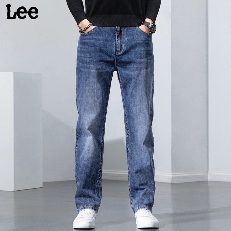 Lee Nelly2026 Autumn and Winter New Business Style Loose Straight-Leg Versatile Denim Retro Stylish Long Pants Lee Nelly2026 Autumn and Winter New Business Style Loose Straight-Leg Versatile Denim Retro Stylish Long Pants
