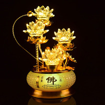 Buddha front for the lamp Home for the Buddha lamp Seven colourful Buddha for the lamp led crystal lotus lamp Buddha lamp Buddha with a fortune and long light