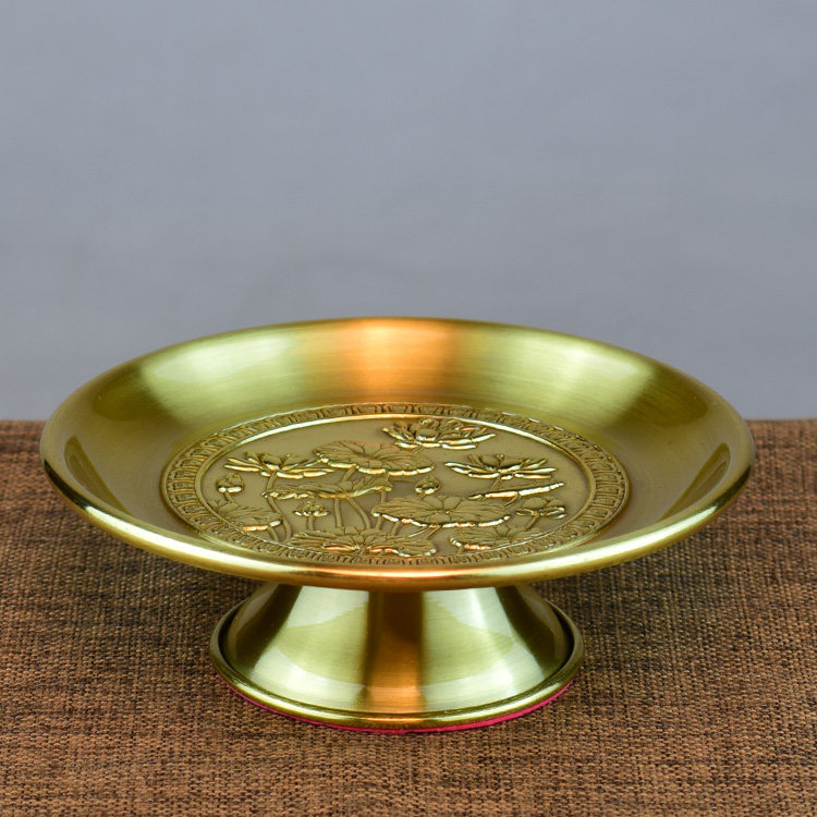 For the Buddha fruit plate tribute fruit plate Buddha for the plate Buddha supplies pure copper for the fruit plate for the Buddha lotus lucky fruit plate home