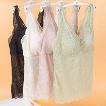 Sling bra one-piece long bra lace vest without steel ring gathering with chest pad underwear comfortable love 4177