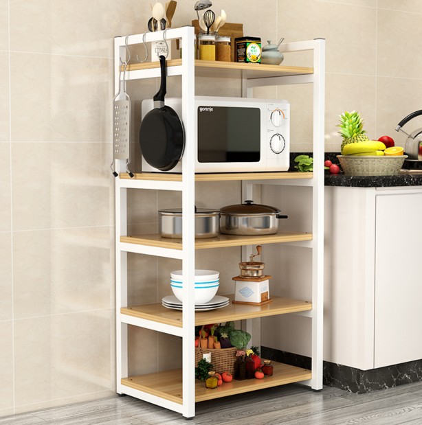 Household dining room floor-to-ceiling stainless steel 23 multi-layer kitchen storage and pot multi-functional widened microwave oven rack