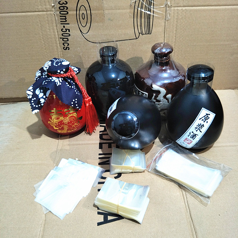 Wine sealing film wine bottle full film bottle mouth wine jar film old wine packaging film shrink film wine jar heat shrinkable film bag