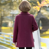 Весеннее осеннее демисезонное шерстяное пальто для матери, коллекция 2023, для среднего возраста