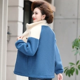 Пуховик для матери, короткая бархатная демисезонная утепленная куртка, в западном стиле