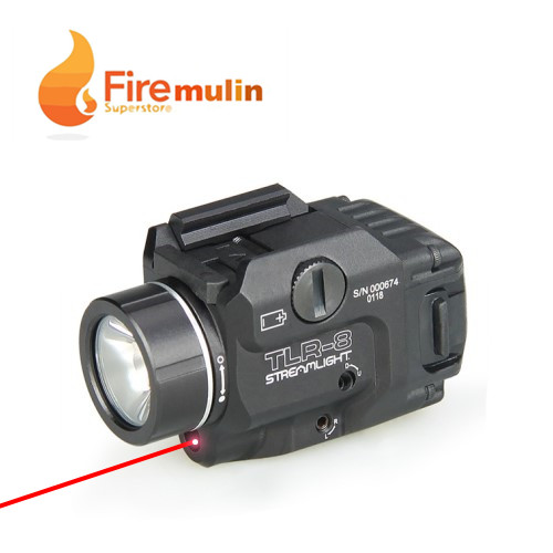 New tactical flashlight TLR-8 lower hanging red laser pen LED intense light torch 20mm bayonet special