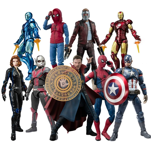 Marvel Мстители Железный Человек Человек-Паук Герои Невозврата Капитан Америка Черная Вдова Соколиный Глаз Танос Модель Модель