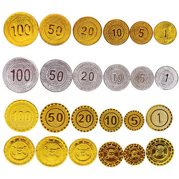 Pirate gold coin 1 yuan 5 yuan 10 yuan 20 yuan 50 yuan 100 yuan face value money coin chip coin gold coin prop toy