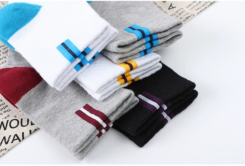 Vớ cotton nam vớ thể thao mùa thu và mùa đông dày phần eo nam vớ cotton đen vớ trong 10 đôi