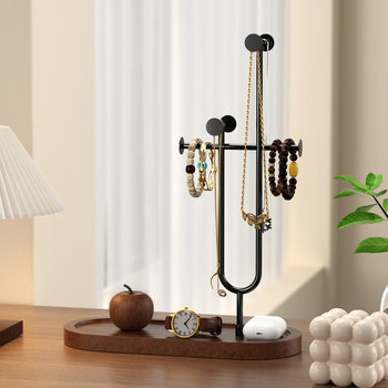 Solid wood entrance key storage rack desktop ornaments storage rack entry door jewelry display rack watch tray
