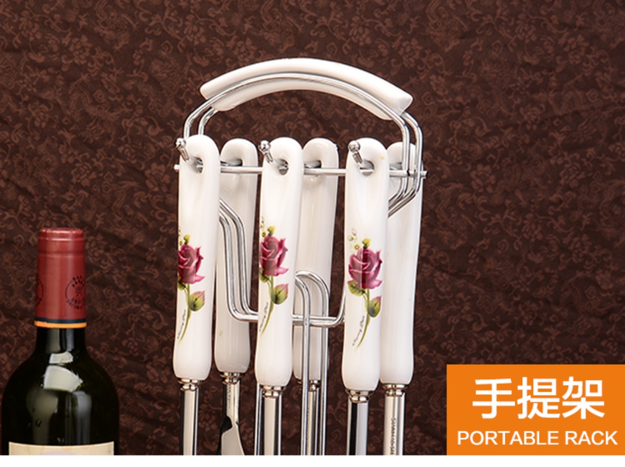 Bộ dụng cụ nhà bếp bằng thép không gỉ đặt bảy chiếc thìa đặt bếp nấu xẻng muỗng colander hộ gia đình nấu ăn đầy đủ dụng cụ nấu ăn - Phòng bếp chảo đổ bánh xèo