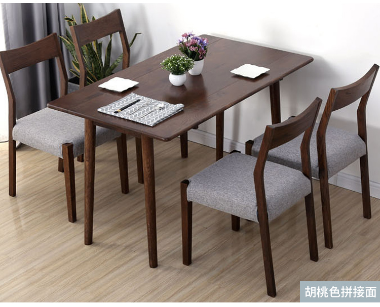 Bàn ăn gấp đơn giản tùy chỉnh căn hộ nhỏ hiện đại tối giản bàn gỗ rắn phong cách Nhật Bản bàn gỗ sồi trắng hình chữ nhật - Bàn bàn học thông minh dergo