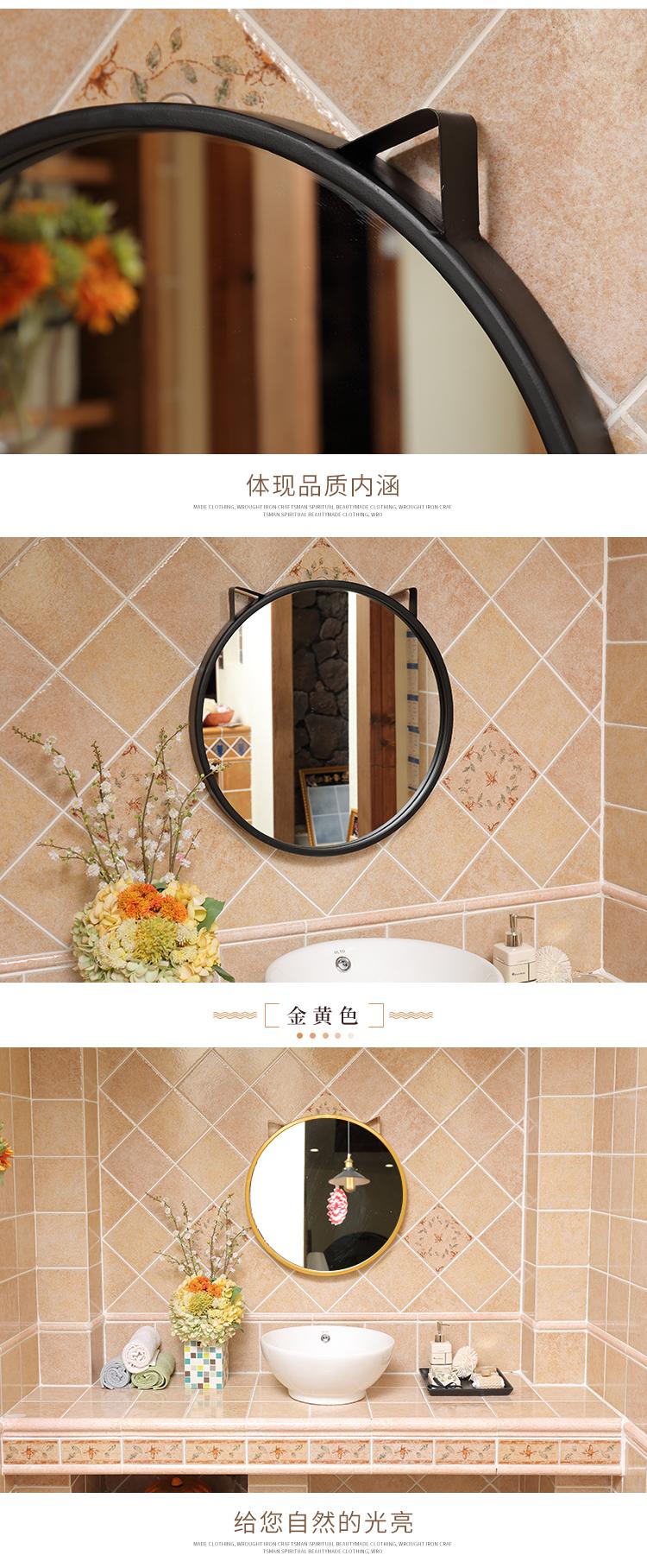 Bắc Âu sáng tạo tai mèo rửa tường treo gương lắc âm thanh phòng tắm phòng tắm gương bàn trang điểm gương tròn - Gương gương vô cực