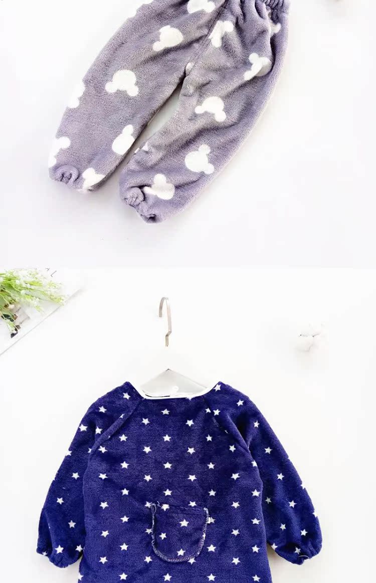 Mới mùa đông nam nữ áo choàng dày flannel trẻ em quần tây sang trọng áo chống mặc quần áo áo giữ nhiệt trẻ em