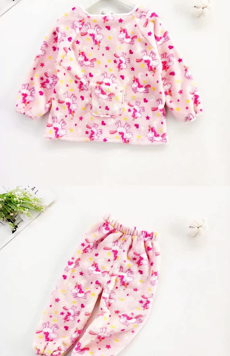 Mới mùa đông nam nữ áo choàng dày flannel trẻ em quần tây sang trọng áo chống mặc quần áo áo giữ nhiệt trẻ em