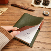 WUZHI thickened bookcoat A6 A5 handledge for 5 year Italian cow skin Mbox