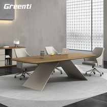 Gatai office furniture conference table long table simple modern reception negotiation table office meeting table and chair combination