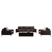 Getai New Office Sofa Coffee Table Combination Boss Office Reception Sofa Simple Modern Three-Seater