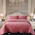 Giặt bông pha lê nhung trải giường đơn mảnh phong cách châu Âu quilted quilt Hàn Quốc quilted quilt cover bed cover ba mảnh bìa Trải giường