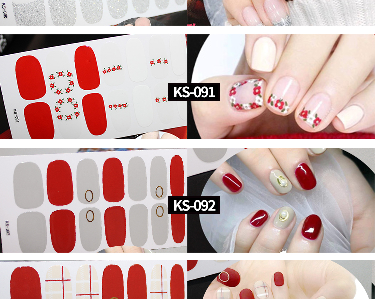 Nail Sticker Không thấm nước Lasting Nail Sticker Full Sticker Hàn Quốc 3d Nail Patch A Piece Nail Ba Lan Nail Thành phẩm - Sơn móng tay / Móng tay và móng chân sơn móng tay màu xanh ngọc lục bảo