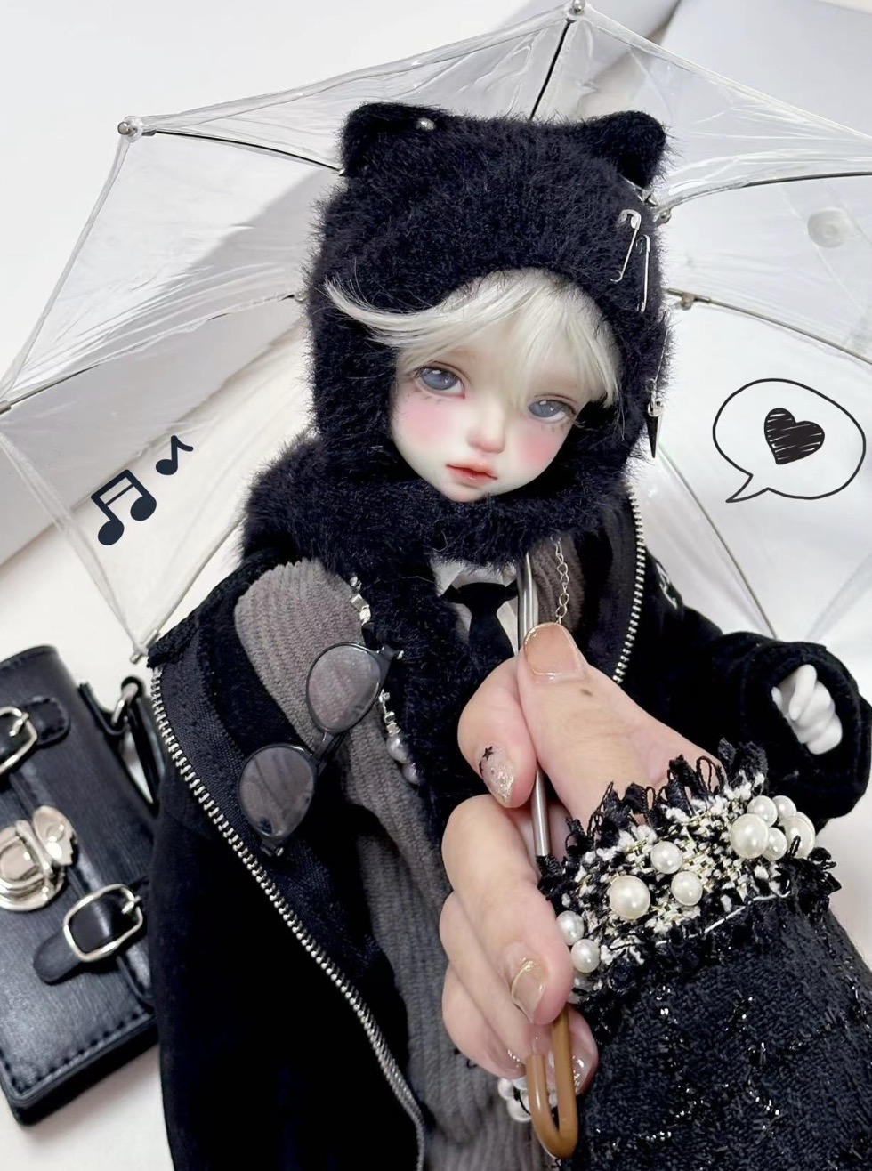 (dream state manufacturing machine) bjd mdd 3 points 4 points 4 points bear brother-in-law imitation mink fur cat ear scarf hat-Taobao