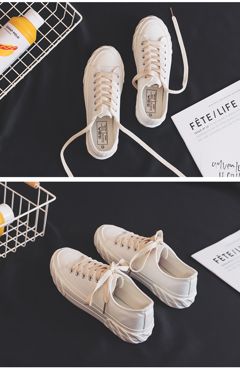 Giày đế xuồng nữ đường phố chic chic giày retro xấu xí gió dâu gai giày vải siêu cháy giày đen giày bitis nữ