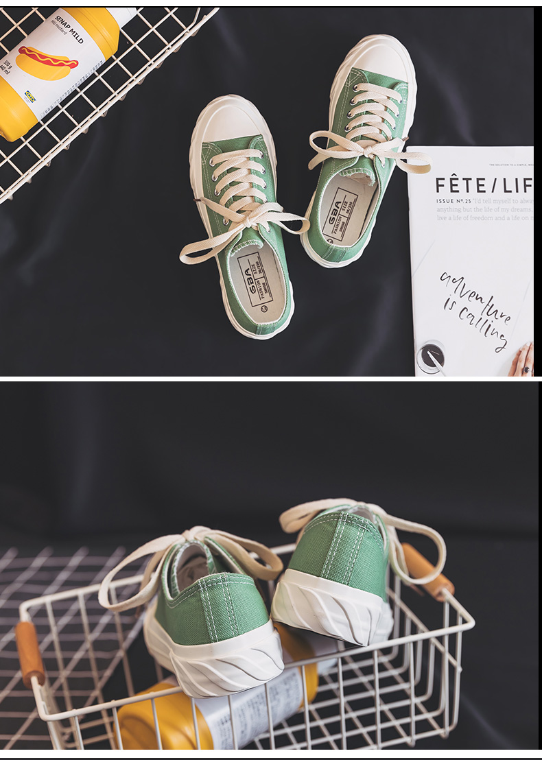 Giày đế xuồng nữ đường phố chic chic giày retro xấu xí gió dâu gai giày vải siêu cháy giày đen giày bitis nữ