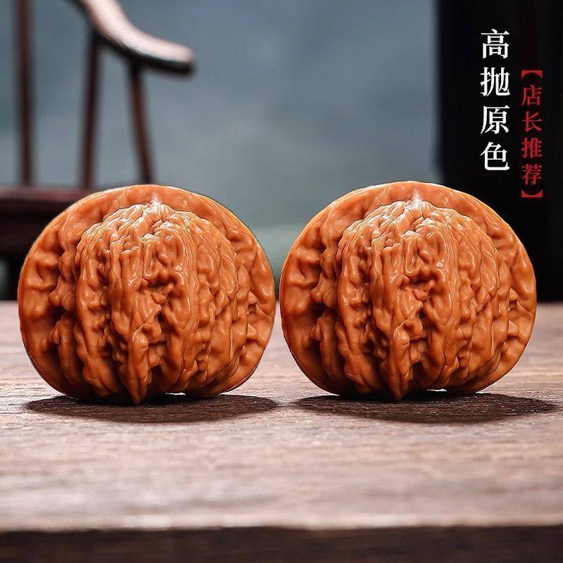🌟 文玩核桃新宠！男士手玩核桃，四座楼狮子手把件，质感非凡！核桃