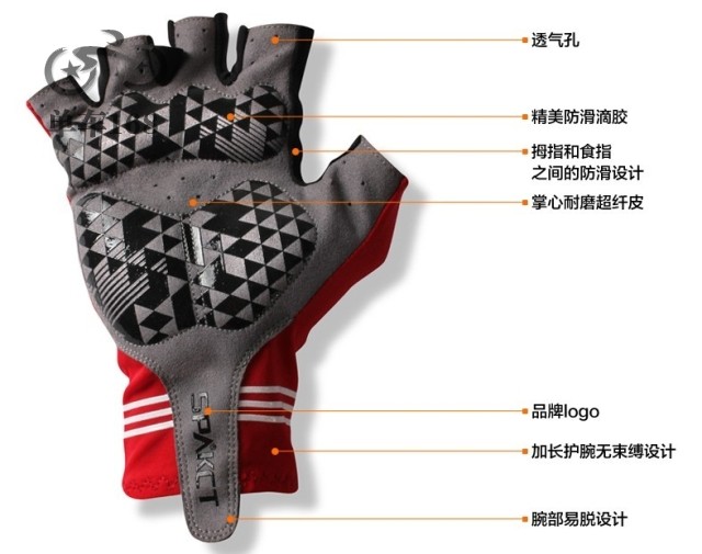 Gants pour vélo mixte SPAKCT - Ref 2239480 Image 22