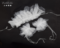 Princess bride wave dot mesh dress shoulder gauze hand yarn cover arm thin gauze photo vacation wedding ornaments