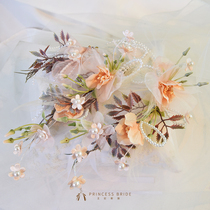 Forest department super fairy beauty Bridal headdress head flower suit Side hair accessories Color wedding garland Wedding dress photo matching