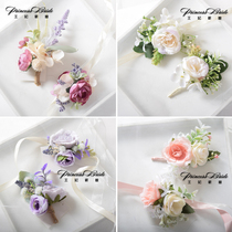 New Korean-style Wedding Wedding Wedding Groom Bridal Chest Flowers Wrist Flowers Sen Sisters Flowers Creative Wedding Business Cardiovert
