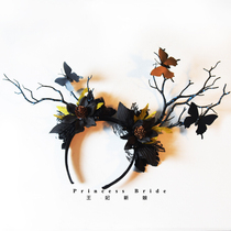 Christmas elf headband Super fairy Antler hairband Cute retro Japanese and Korean headdress girl Forest hair cave performance