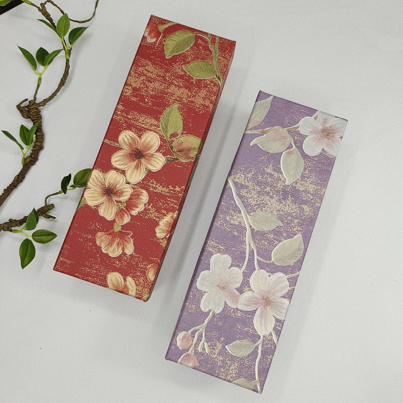 Purple Rectangular Long Insulated Cup Gift Box Birthday High-End Gift Box Empty Box Gift Box Water Cup Packaging Box