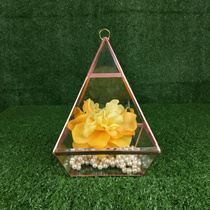 1422 small square diamond wedding hall wedding geometric hanging ornaments plastic soft hanging ornaments small flower pot window ornaments