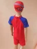 Spider-Man Áo tắm Xiêm Đàn ông Trường tiểu học Polyester Đàn hồi Trẻ em Đồ bơi Mũ bé Học bơi - Bộ đồ bơi của Kid