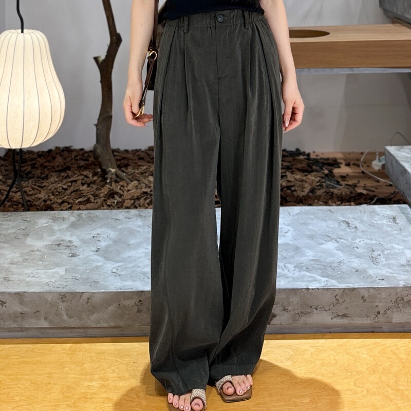 Qishisanxi丨Mulberry Silk·Silk Crepe·Shiny Dry Silk丨Loose and Versatile Straight-Leg Casual Pants 6974 Qishisanxi丨Mulberry Silk·Silk Crepe·Shiny Dry Silk丨Loose and Versatile Straight-Leg Casual Pants 6974