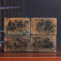 Han Dynasty Horse-drawn Cart Portraits Bricks and Baggage Carts Hunting Expeditions Portraits Stone Traditions Teaching Materials Rubbing Making