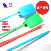 Large sign seal tie can be pasted with self-adhesive plastic seal one-time logistics lead seal tag tag 400mm