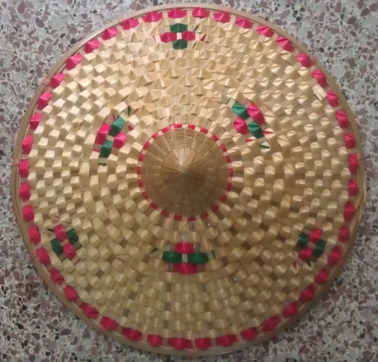 Bamboo Woven Bucket Hat Hat Children Adult Female Pineapples Dance Hat Performance Dance With Show Props Stage Props