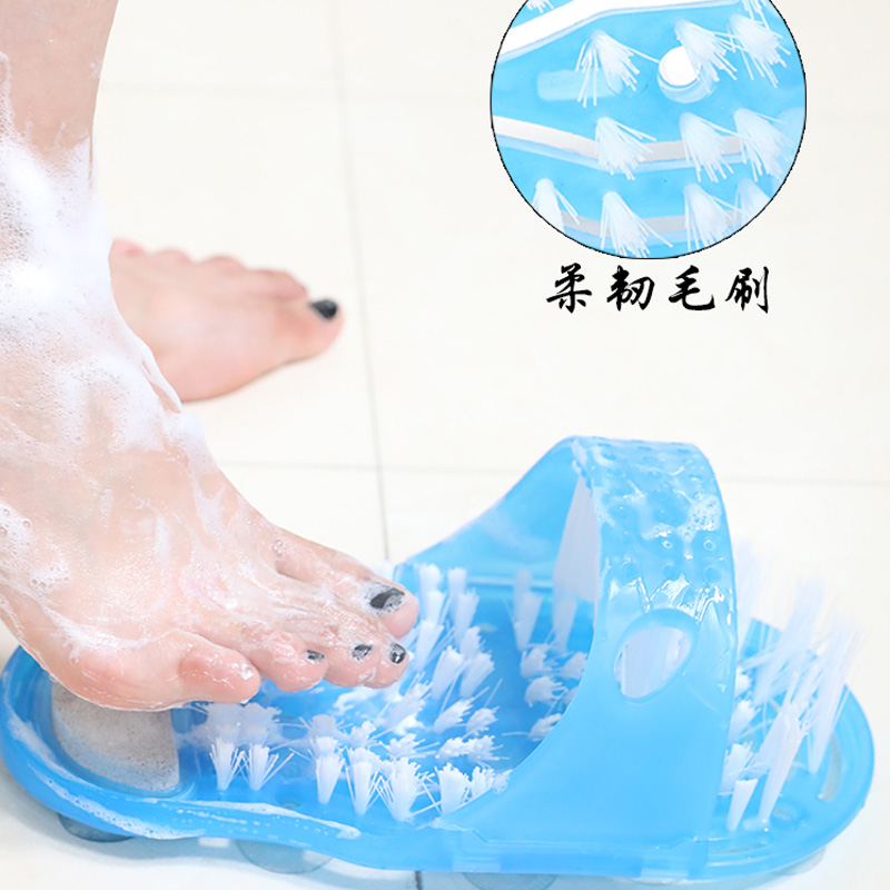 Foot Washing deity Lazy Human Swipe Shoes Wash Feet Shoes Mesh Red Die Leather Grinding Feet Stone Bathrooms Clean Slippers Washboard