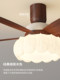 Qingyao Qingyao Medieval Cream Fan Lamp Restaurant Bedroom Retro Ceiling Fan Lamp Eye Protection Fan Ceiling Lamp