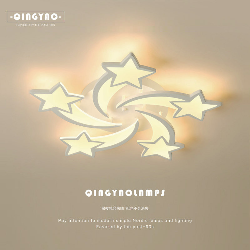 Living room Lighting Nordic Lamp Creative Arts Stream Star Rain Children's room Bedroom lamp minimalist Hyundai LED Ceiling Lights