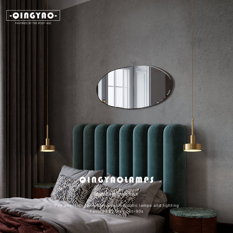 Nordic Full Copper Headboard Bedroom Single Head Small Chandelia Minimalist Modern Light Lavish Dining Room Bar Chandelights Net Red Lights