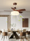 Qingyao Qingyao Medieval Cream Fan Lamp Restaurant Bedroom Retro Ceiling Fan Lamp Eye Protection Fan Ceiling Lamp