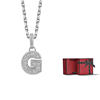 Pendant, red gift box, pack, 925 sample silver, diamond encrusted