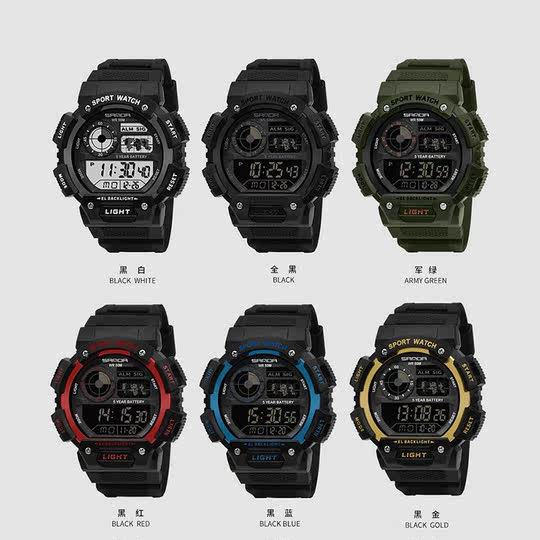 Montres pour enfants, montres électroniques à la mode pour hommes et adolescents, réveils multifonctionnels pour sports de plein air, montres lumineuses étanches