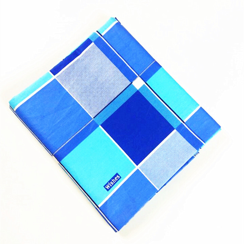 Cotton ký túc xá đại học màu xanh và trắng kẻ sọc giường hoạt hình bông đơn giản school trường học đơn 1 mét giường đơn chăn gối - Khăn trải giường chăn trải giường
